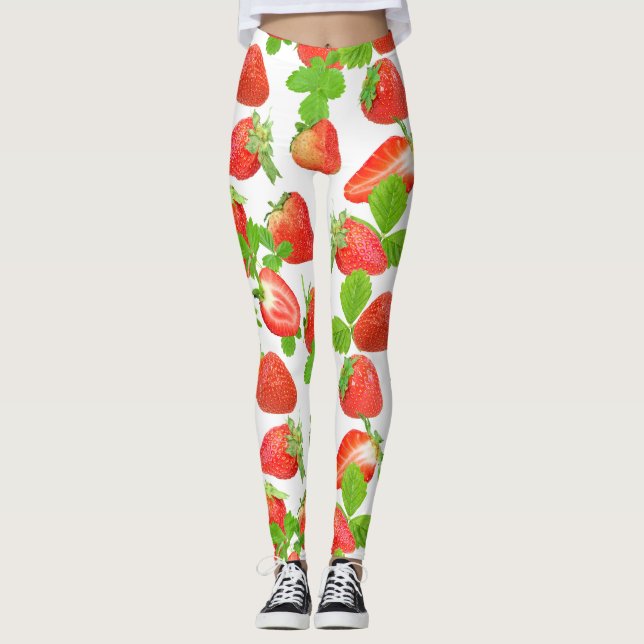 Juicy lichee mönster leggings (Framsida)
