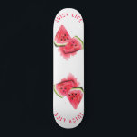 Juicy Life Watermelon Skateboard Gift - din text<br><div class="desc">Red Sweet Juicy Watermelon Delar Tasty - Teckning Fresh Summer Fruit - Välj / lägg till din unika text / teckensnitt / Färg - Gör din Speciella gåva - Ändra storlek och flytta eller ta bort och lägg till inslag / bild med anpassning verktyg! - Teckning och MJÖLKS UTFORMNING. Du...</div>