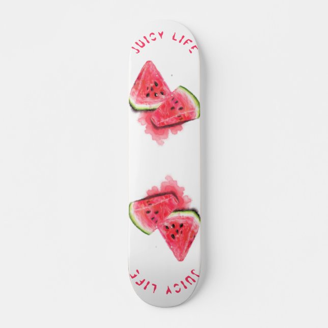 Juicy Life Watermelon Skateboard Gift - din text (Framsida)