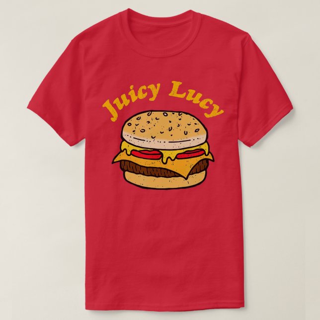 Juicy Lucy cheeseburger älskare T Shirt (Design framsida)
