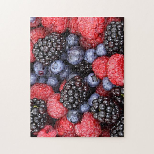 Juicy och Ripe Berry Fruit Medley Pussel (Vertikal)