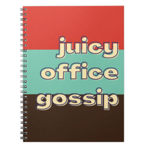 Juicy Office Gossip Funny Workplace Team Anteckningsbok