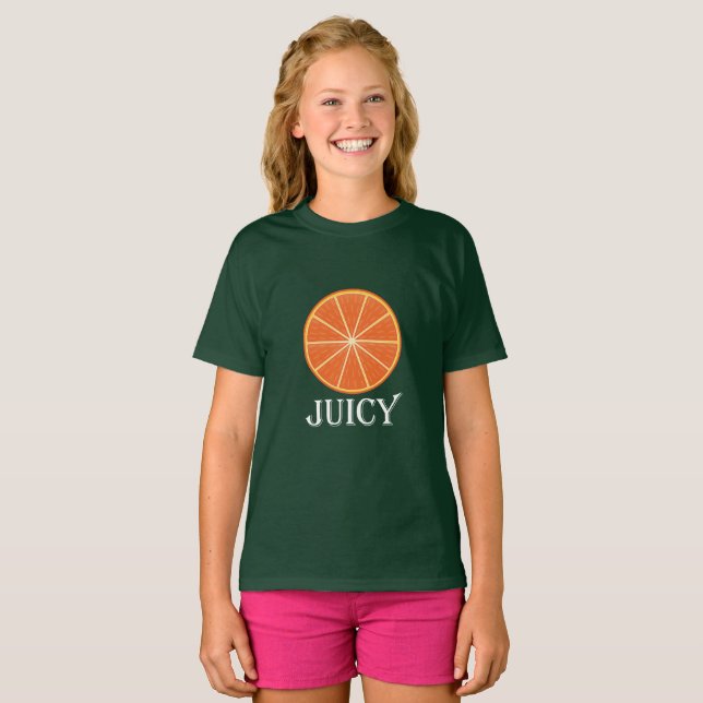 Juicy Orange - Girls'Basic T-Shirt (Hel framsida)