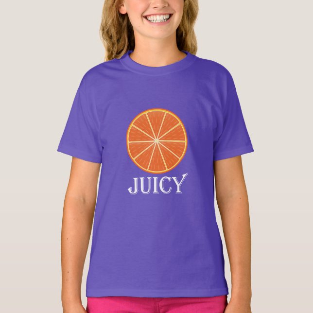 Juicy Orange - Girls'Basic T-Shirt (Framsida)
