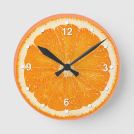 Juicy Orange Kitchen Wall Clock Rund Klocka