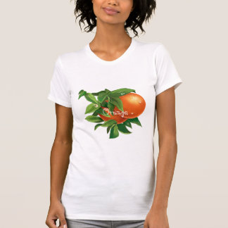 Juicy orange orange med droppar av vatten t shirt