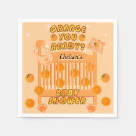 Juicy Orange Redot Citrus Modern Baby Shower Pappersservett