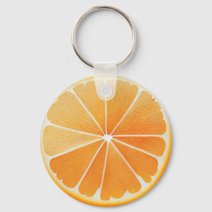 Juicy Orange Segce Fruit Älskare Nyckelring