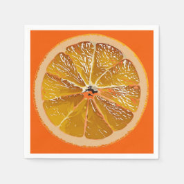 Juicy orange slice - roligt pappersservett