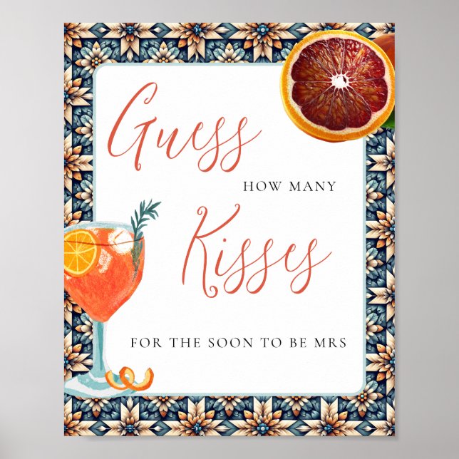 Juicy Orange Spritz gissar hur många bilspel Poster (Framsidan)