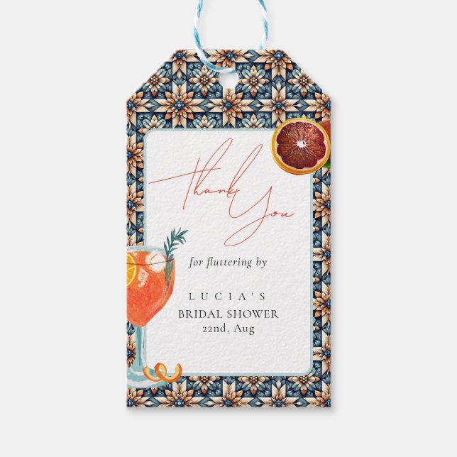 Juicy Orange Spritz Möhippa Tack Presentetikett (Framsidan)