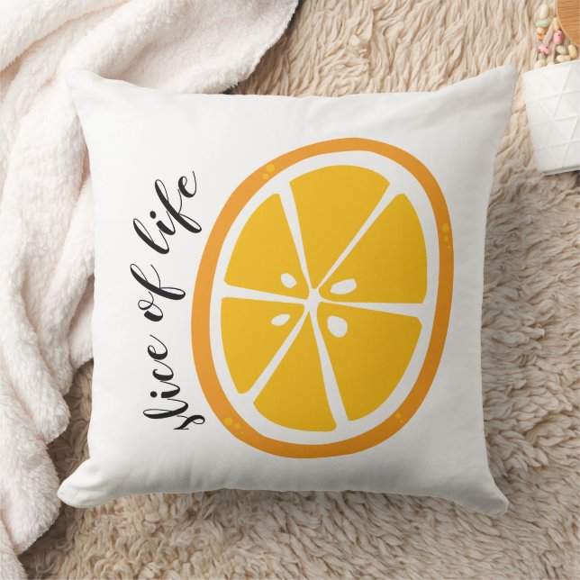 Juicy Orange Tropical Fruit Citrus Illustration Kudde (Filt)