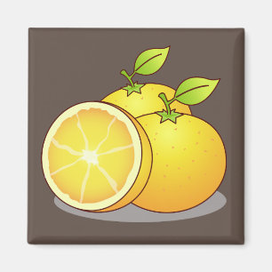 Juicy Oranges fruskonst Magnet