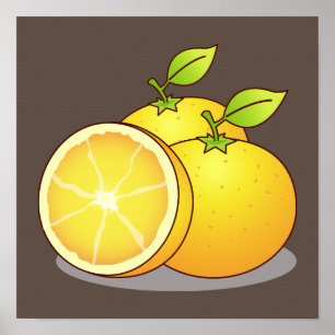 Juicy Oranges fruskonst Poster