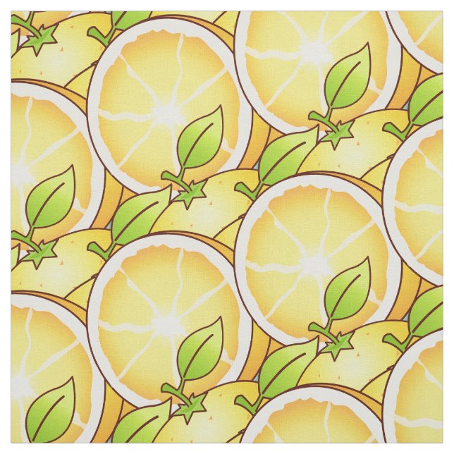 Juicy Oranges roligt Frukt Tyg (Provkarta)