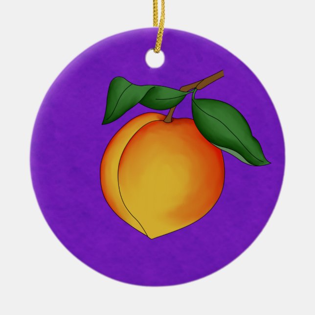 Juicy Peach & Lila Background Ornament (Framsidan)