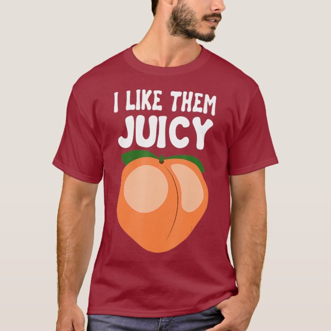Juicy Peach Nectarines Apricots Fruit Basket T Shirt (Framsida)