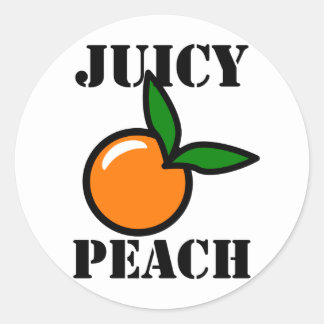 Juicy Peach Sticker Runt Klistermärke