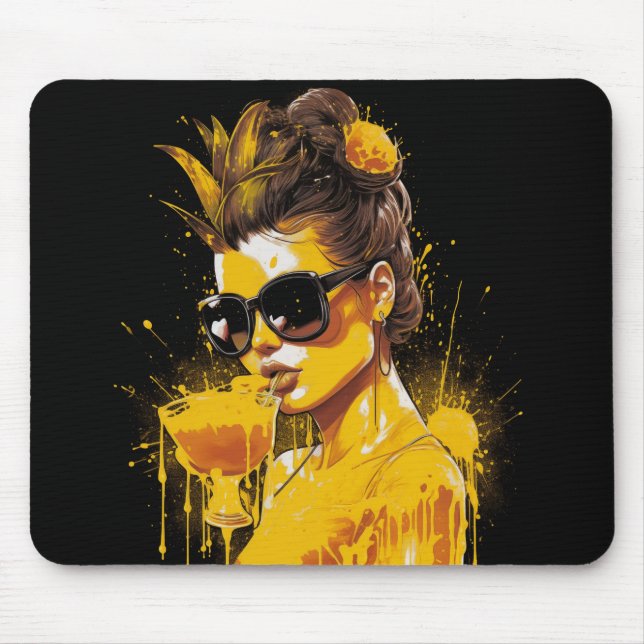 Juicy Pineapple Dam Mousepad Musmatta (Framsidan)