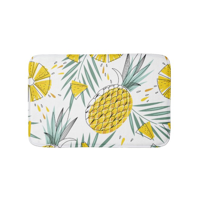 Juicy pineapples: bright vintage mönster. badrumsmatta (Framsidan)