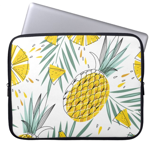 Juicy pineapples: bright vintage mönster. laptop fodral (Framsidan)