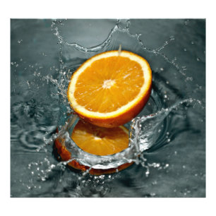 Juicy-positiv orange för vitaminhumör fototryck