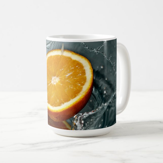 Juicy-positiv orange för vitaminhumör kaffemugg (Framsida höger)