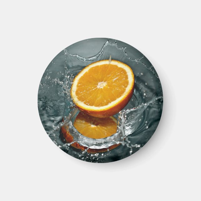 Juicy-positiv orange för vitaminhumör magnet (Framsidan)