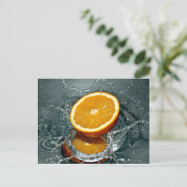Juicy-positiv orange för vitaminhumör vykort