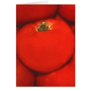 Juicy Red Homegna Garden Tomates Hälsningskort