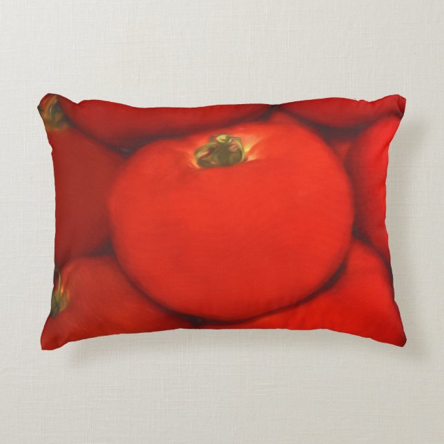Juicy Red Homegna Garden Tomates Prydnadskudde (Framsidan)