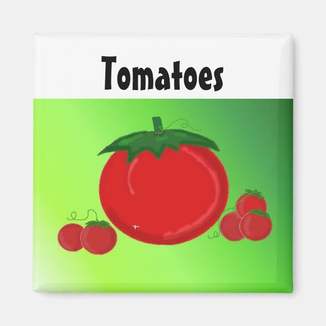 Juicy Red Tomates Magnet (Framsidan)