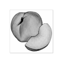Juicy Ripe Summer Peach Georgia Peacher Fruit Stämpel