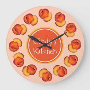 Juicy Ripe Summer Peach Georgia Peacher Kitchen Stor Klocka