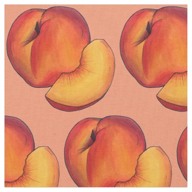 Juicy Ripe Summer Peach Peacher Stone Fruit Tyg (Närbild)
