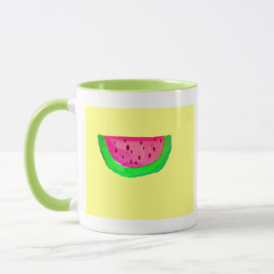 Juicy rosa pop art vattenmelon frukt mugg