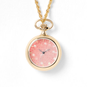 Juicy Rosa Tiny Blommigt Print Mönster Armbandsur