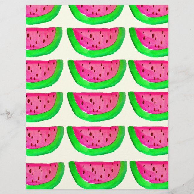Juicy rosa vattenmelon Frukt mönster på citon (Framsida)