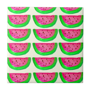 Juicy rosa vattenmelon Frukt mönster på citon Kakelplatta