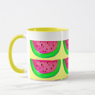 Juicy rosa vattenmelon Frukt mönster på citon Mugg