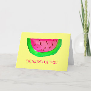 Juicy rosa Vattenmelon Frukttänkande Kort