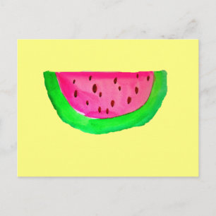 Juicy rosa vattenmelon vykort