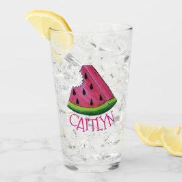 Juicy Rosa Watermelon Melon Slice Picnic Food Glaskopp