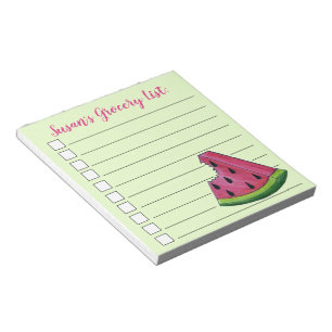 Juicy Rosa Watermelon Personlig Livsmedel List Anteckningsblock