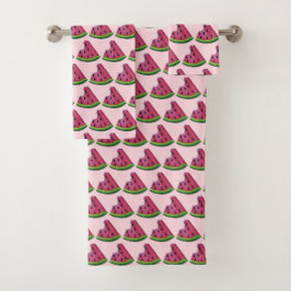 Juicy Rosa Watermelon Wedge Slice Grönt Rind Fruit