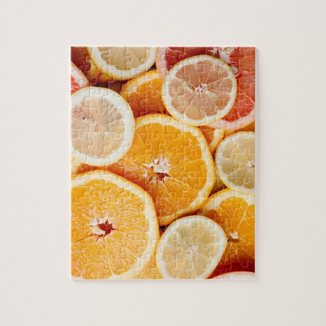 Juicy Sliced Orange Citrus Fruits Pussel (Vertikal)