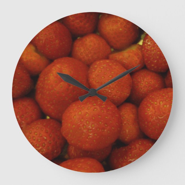 Juicy Strawbär Wall Clock Stor Klocka (Framsida)