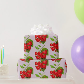 Juicy Strawbär Wrapping Papper Presentpapper