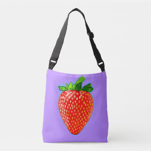 Juicy Strawberry in Pop Art Stil Axelväska