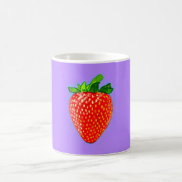 Juicy Strawberry in Pop Art Stil Kaffemugg